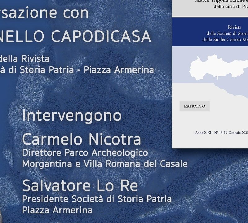 PARCO ARCHEOLOGICO DI MORGANTINA E VILLA ROMANA DEL CASALE: “LA VERA STORIA DEL BARONE MARCO TRIGONA”, INCONTRO A PALAZZO TRIGONA
